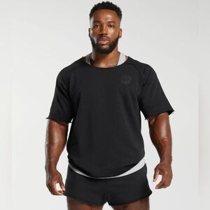 NEW Gymshark Black Legacy Rag Top Muacle Shirt Mens M
